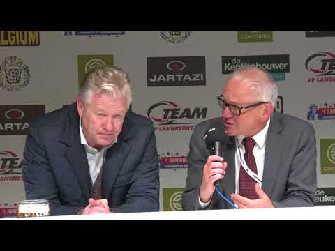 Persconferentie na KSC Lokeren - Standard de Liege met Peter Maes