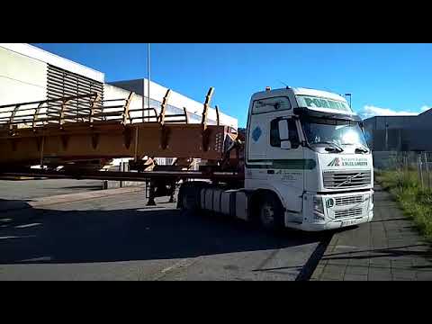 Vdeo transporte pasarela Guadalhorce desde Asturias