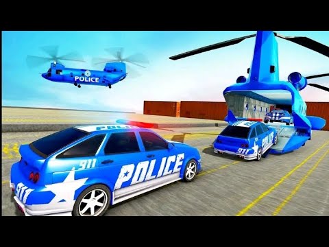 Police Car Transporter In Cargo Plane Android Gameplay