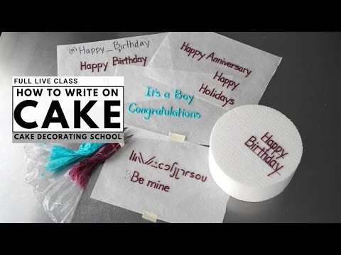 , title : 'How to write on cake [ Cake Decorating For Beginners ]'