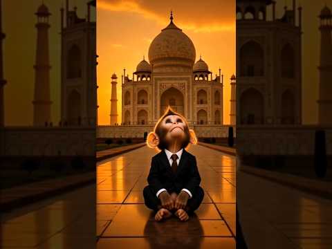 “Chintu: The Love Monkey of the Taj Mahal” #aianimahal #TajMahalStory #ai