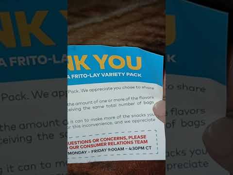Frito lay owe me chips or money