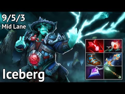 Iceberg. Winstrike. Storm Spirit. Mid Lane. Dota 2