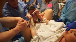 I PULLED OUT MY BABY!?! Emotional Live Birth | Labor &amp; Delivery Vlog