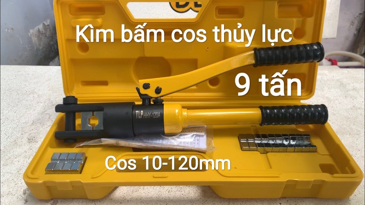 Video Kìm bấm cos thủy lực TLP HHY-120A - Kìm bấm cos thủy lực TLP HHY-120A (7 tấn, 120 mm2)