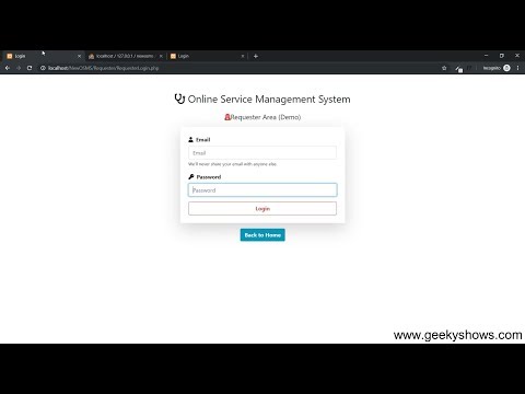 Introduction to Online Service Management System Project PHP MySQL Hindi