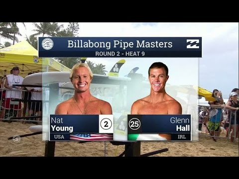 Nat Young vs Glenn Hall - Round Two, Heat 9 - 2015 Billabong Pipe Masters