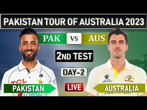 PAKISTAN vs AUSTRALIA 2nd Test MATCH DAY 2 LIVE COMMENTARY | PAK vs AUS LIVE