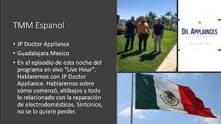 Episodio de esta noche del programa en vivo "Live Hour": hablaremos con JP Doctor Appliance