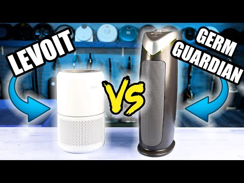 GermGuardian HEPA Air Purifier for Home, Large Rooms Up To 743 Sq. Ft. with HEPA PURE Air Filter, Air Quality Monitor & UV-C Light, AC4880B, 22" Tower, Black video review thumbnail