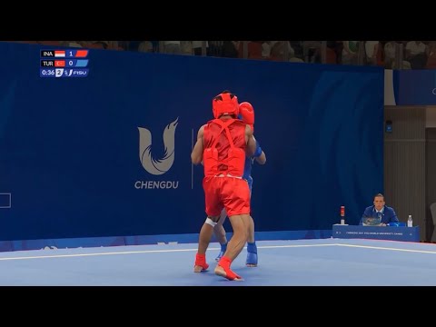 WORLD UNIVERSITY GAMES WUSHU SANDA  FINAL 52 KG Laksmana Pandu PRATAMA VS Mehmet DEMIRCI