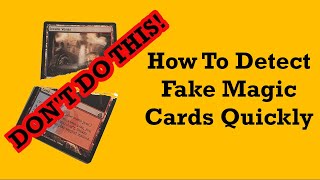 Detect Magic the Gathering Counterfeits Quickly an