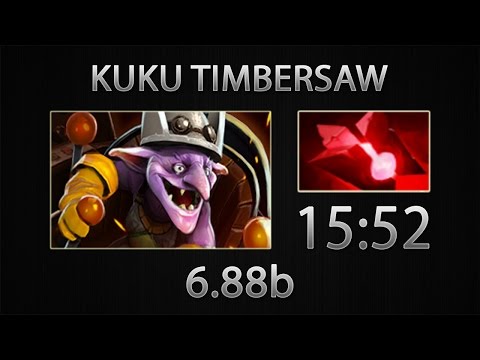 Dota 2 Timbersaw Fast Farm - Kuku - Bloodstone - 15:52 [6.88b]