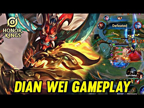 HOK : DIAN WEI GAMEPLAY | VS KONGMING - HONOR OF KINGS