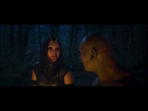 PGuardians of the Galaxy Vol  2 Scene   Mantis Pets Rocket Drax Campfire