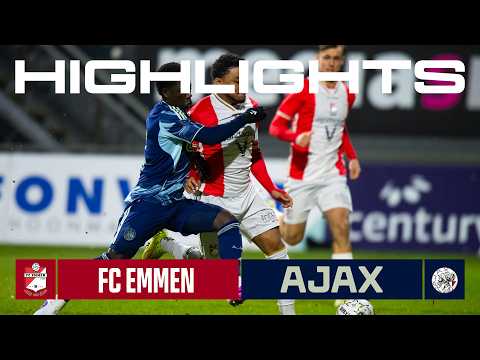 Highlights FC Emmen - Jong Ajax | Keuken Kampioen Divisie