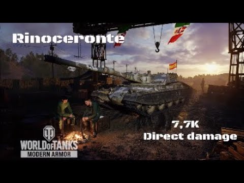 Rinoceronte in Bahía del pescador:7,7K direct damage :Wot console - World of Tanks console