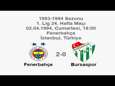 Fenerbahçe 2-0 Bursaspor 02.04.1994 - 1993-1994 Turkish 1st League Matchday 24 (Ver. 3)