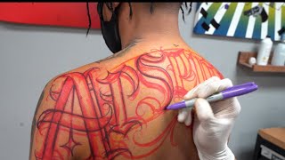 Lettering Tattoo Timelapse/Merch winner