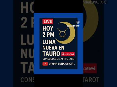 7🎥 LIVE TODAY 2 PM!✨ New Moon in Taurus Channel: DIVINA LUNA OFICIAL #astrology #divinaluna #tarot
