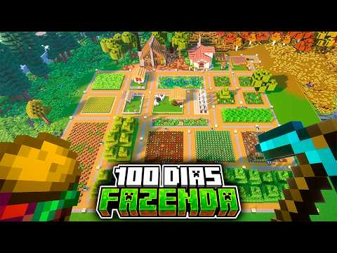 Sobrevivi 100 dias como FAZENDEIRO EM DUPLA no Minecraft - O FILME @helliiot