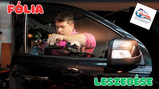 Sötétítő fólia leszedése