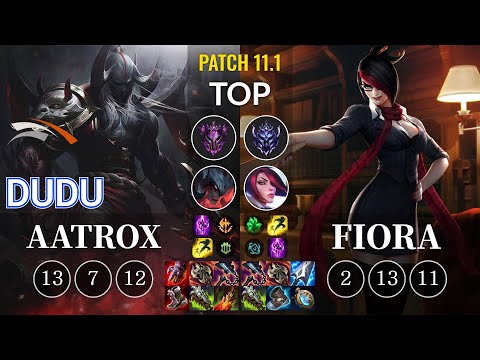 HLE DuDu Aatrox vs Fiora Top - KR Patch 11.1