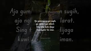 Download lagu Sugih Mlarat Iku Titipan, Syukur Iku Pilihan | Kata Mutiara Jawa Islami  #MotivasiHidup #Shorts mp3