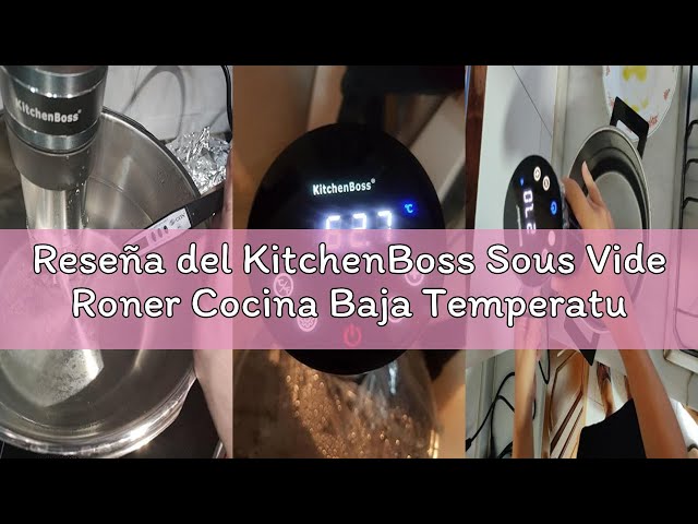 Vídeo relacionado con KitchenBoss Sous Vide Roner Cocina Baja Temperatura 1100W Inmersión a Prueba de Agua IPX7 Circuladores Control de Temperatura de Precisión Temporizador Digital