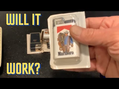 What Happens When We Open And Try To Use A Disposable 1990s Marlboro Promotional DjEEP Lighter?