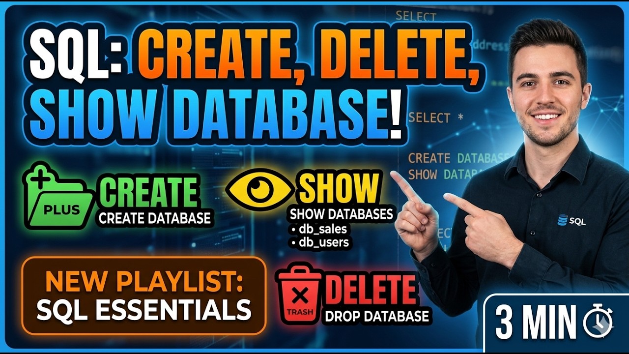 SQL Database Commands (CREATE, SHOW, DROP) – Within 3min !!