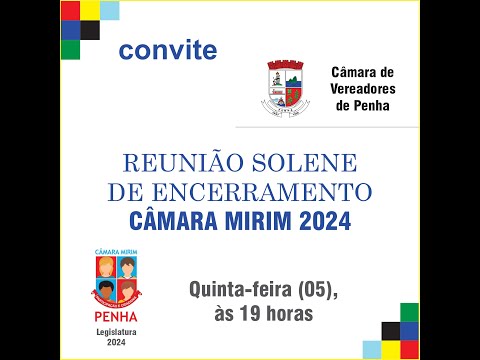 Reunião solene - Encerramento do Programa Câmara Mirim 2024