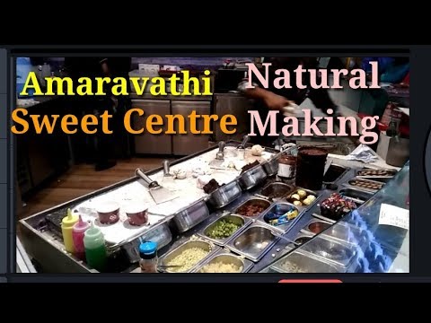 Amaravati sweet centre # ice cream natural making process # 1 # RT infotrack # Lakshman N P