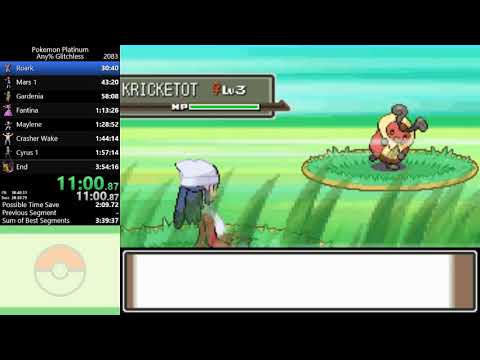 Pokemon Platinum Any% Glitchless Speedrun - 3:45:59