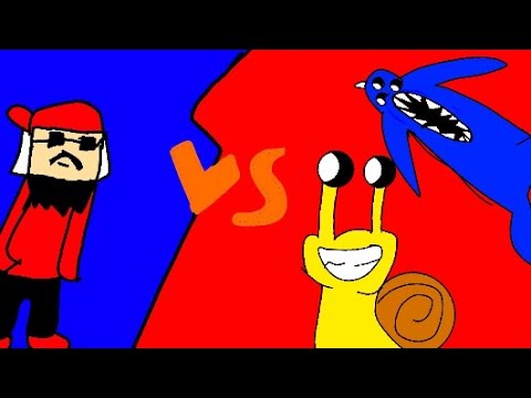 Mussoumano vs Nabnab e slow seline em animação