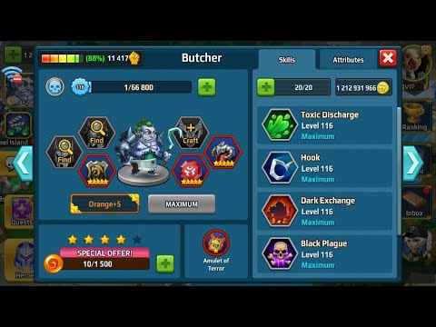New Hero Butcher Spotlight BAttle Arena Heroes Adventure