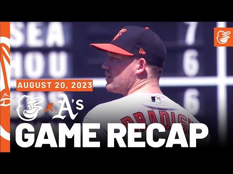 Orioles vs. A's Game Recap (8/20/23) | MLB Highlights | Baltimore Orioles