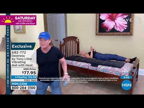 Destress by Tony Little Vibrating Massage Mat with Heat