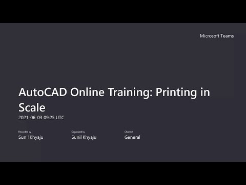 AutoCAD Online Training : Printing in Scale | How to...