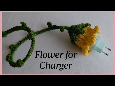 CROCHET FLOWER FOR CHARGER 