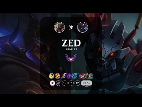 Zed Jungle vs Kha'Zix - KR Master Patch 13.8