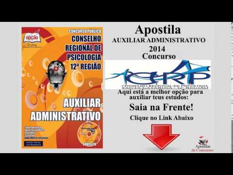 Apostila Concurso CRP SC 12ª Região 2015 - AUXILIAR ADMINISTRATIVO