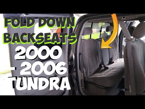 How To Fold Down Tundra Rear Seat 2000-2006 Double Cab
