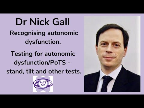Recognising autonomic dysfunction and testing - Dr Nick Gall