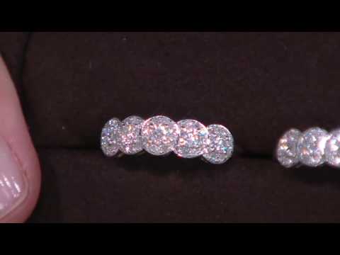 Halo 5-Stone Diamond Band Ring, 14K Gold, 1/2 cttw, by Affinity on QVC