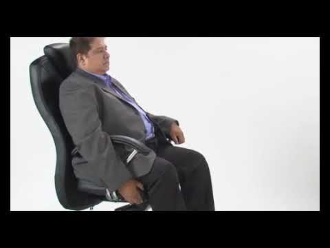 Leather black halo very high back chair