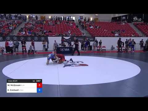 57 Kg Cons 16 #1 - Marc-Anthony McGowan, Blairstown Wrestling Club Vs Koy Caldwell, Utah 86e8