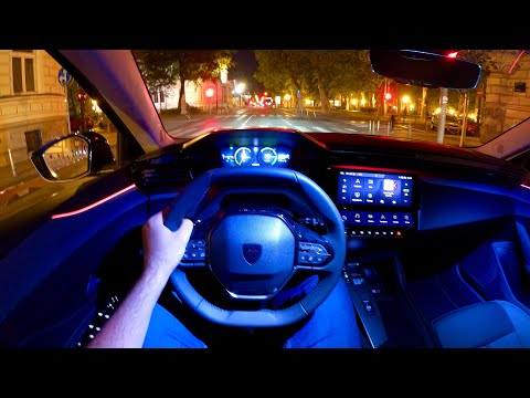 NEW Peugeot 308 SW 2023 - night POV test drive (PURE DRIVING)