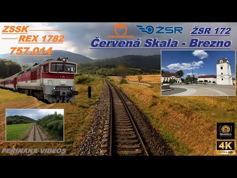 Cabview ► Červená Skala - Brezno / ŽSR 172 / 757.014 / REX 1782 ► Jazda vlakom Horehroním 🌿