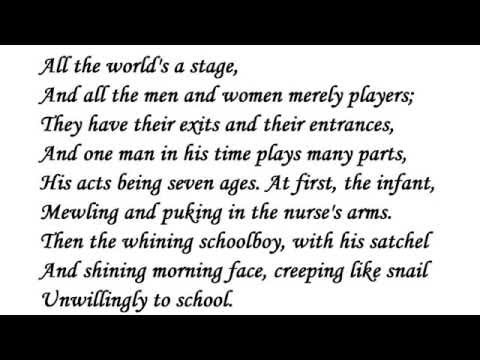 'Seven Ages of Man by William Shakespeare read by Tom O'Bedlam